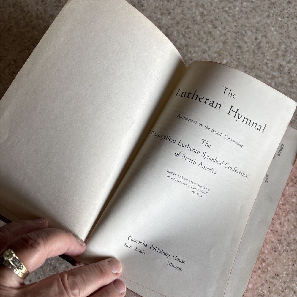 VINTAGE- The Lutheran Hymnal 1941 Concordia Publishing Red Hard Cover - Picture 6 of 9
